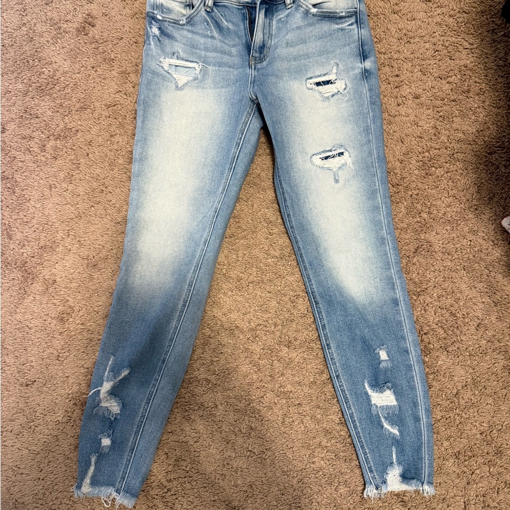 KanCan Light Blue Distressed Skinny Jeans